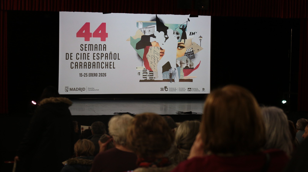 Proyección de la imagen de la Semana de Cine Español de Carabanchel