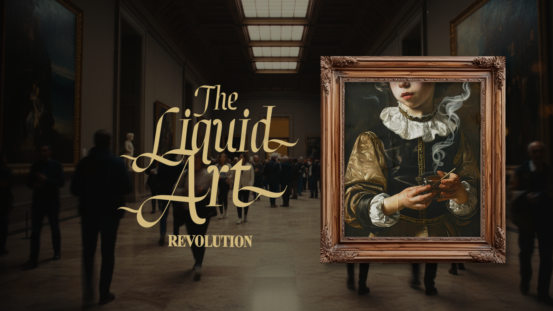 The Liquid Art, campaña de Carlos I en un museo